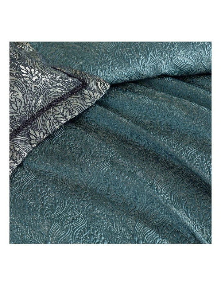 Valencia Quilt Cover Set in Emerald image 4