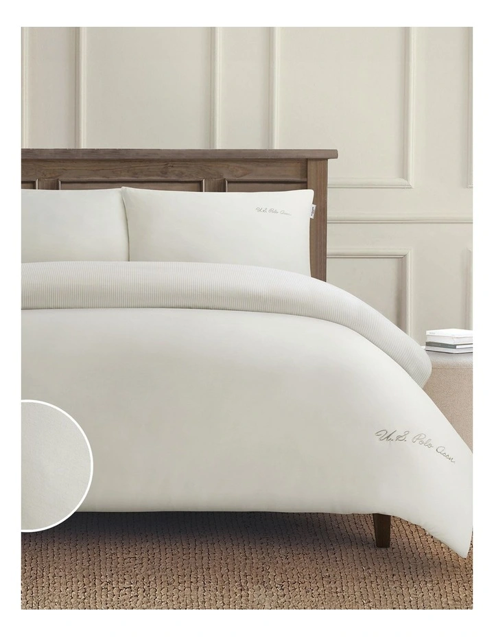 Pure Cotton Chambray Quilt Cover Set in Oatmeal image 5