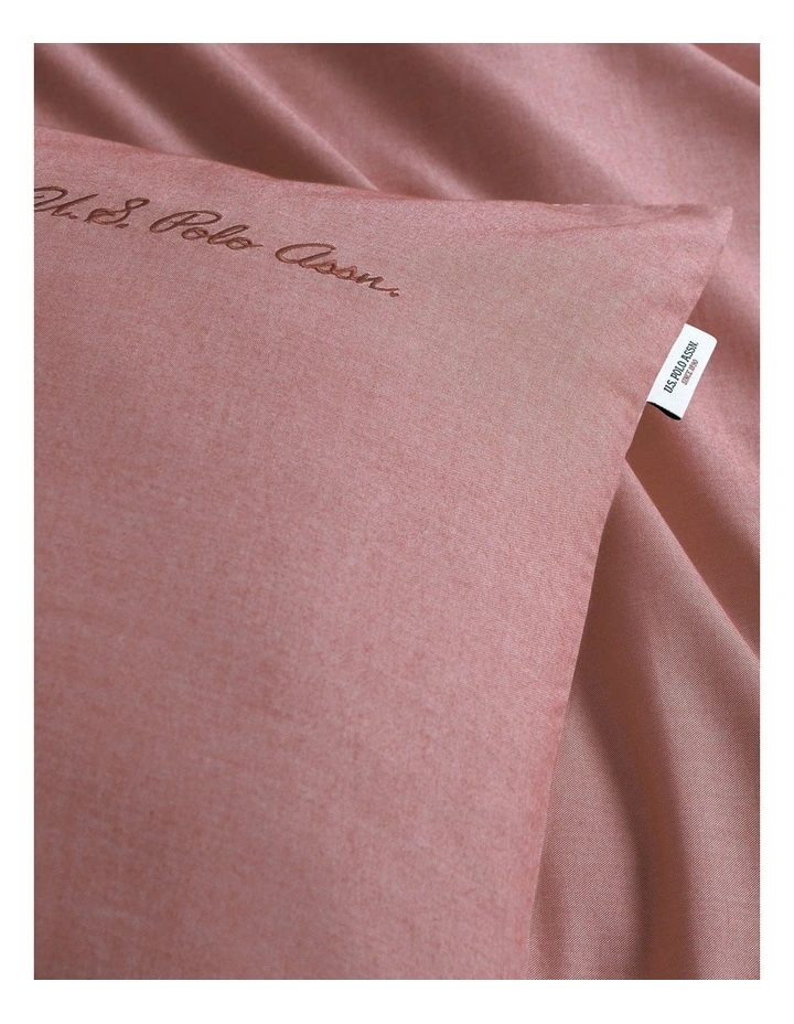 Pure Cotton Chambray Quilt Cover Set in Haute Red image 5