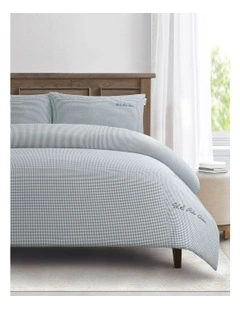 Pure Cotton Check Quilt Cover Set in Tornado