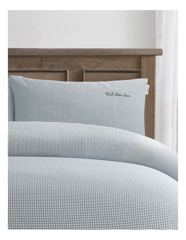 Pure Cotton Check Quilt Cover Set in Tornado image 2