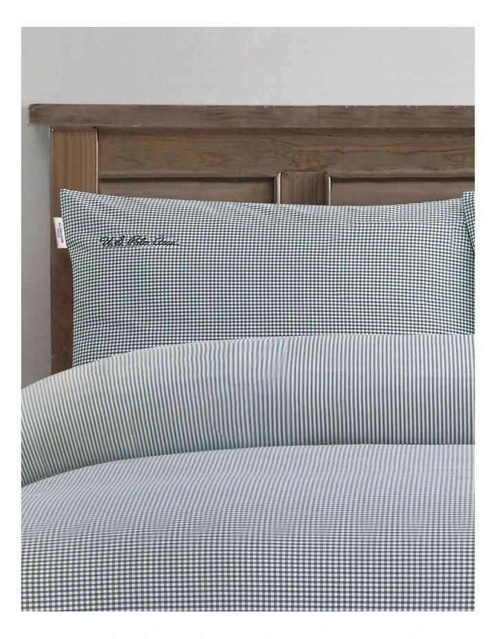 Pure Cotton Check Quilt Cover Set in Tornado image 3