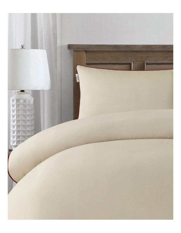 Cotton Fleck Linen Look Quilt Cover Set in Doeskin image 2