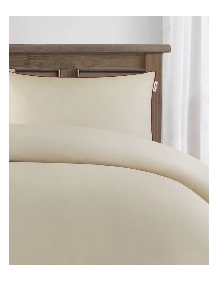 Cotton Fleck Linen Look Quilt Cover Set in Doeskin image 3