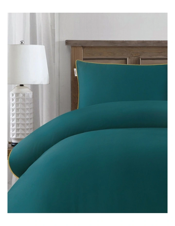 Cotton Fleck Linen Look Quilt Cover Set in Shaded Spruce image 2