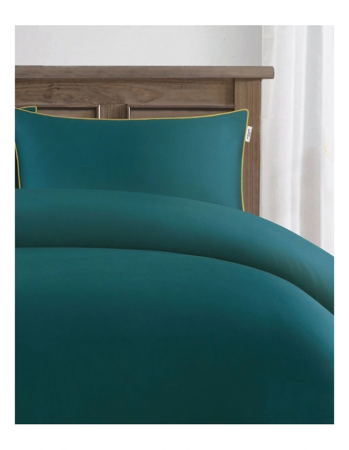 Cotton Fleck Linen Look Quilt Cover Set in Shaded Spruce image 3