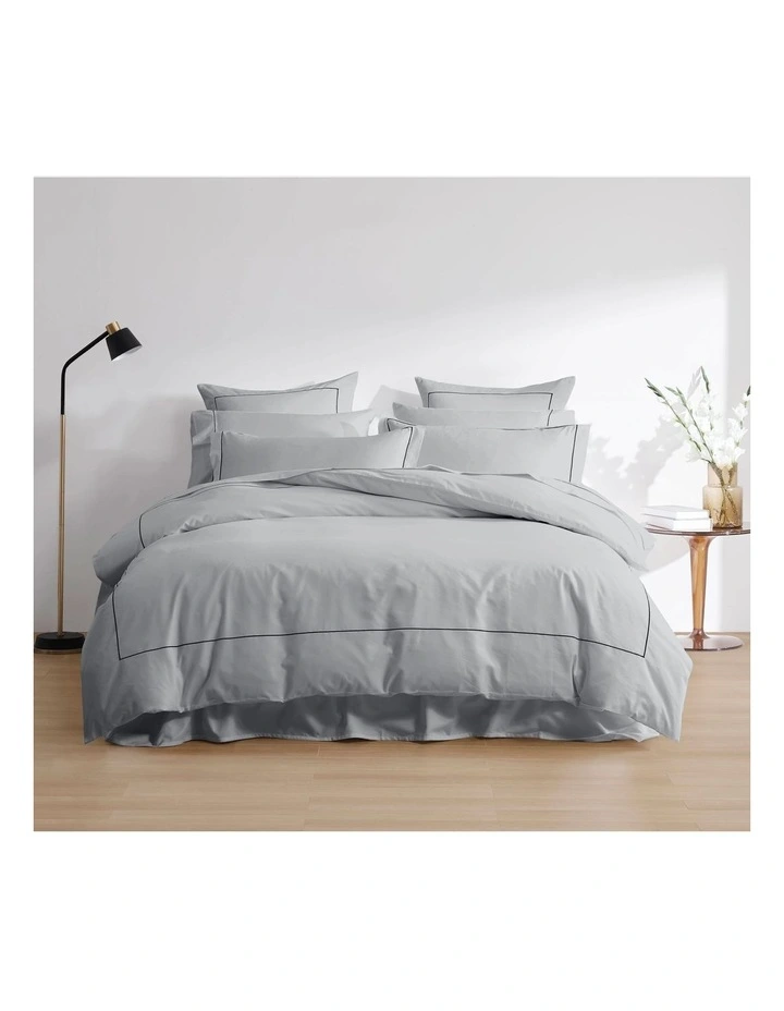 1250TC Triblend Quilt Cover Set in Grey image 1