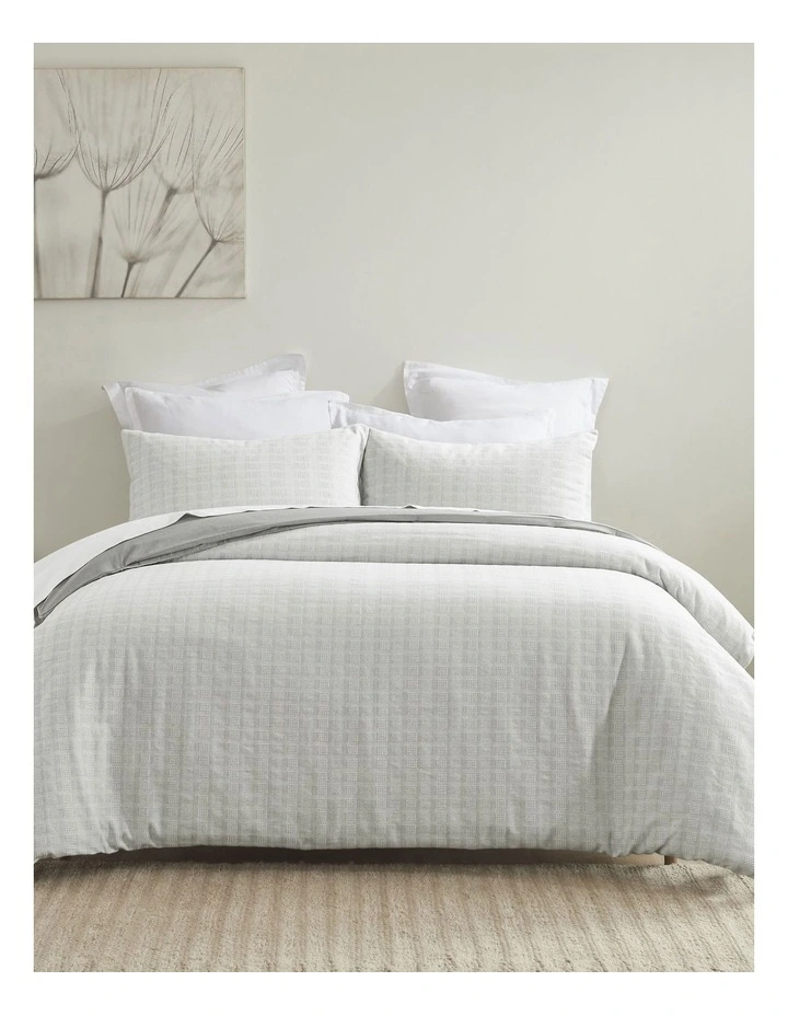Manhattan Textured Quilt Cover Set in Chester image 1