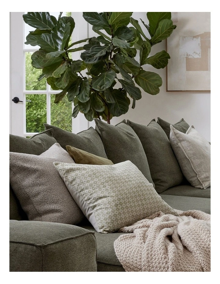 Samira Diamond Cushion in Green image 3