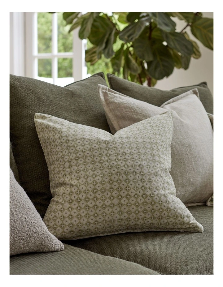 Samira Diamond Cushion in Green image 4