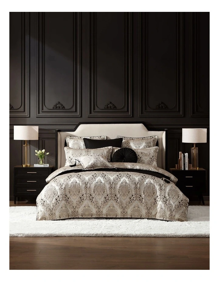 Monarch Quilt Cover Set in Pewter image 1