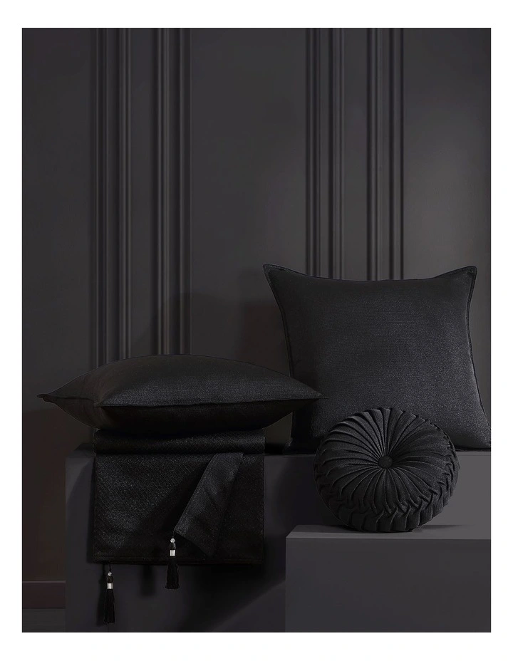 Octavia European Pillowcase in Black image 2