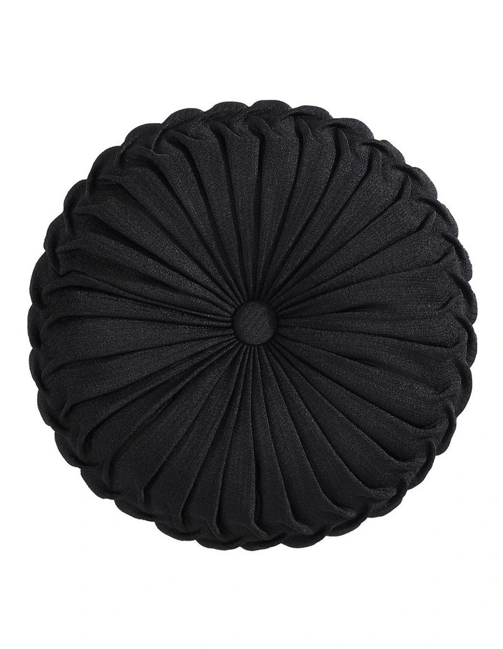 Octavia Round Cushion in Black image 1