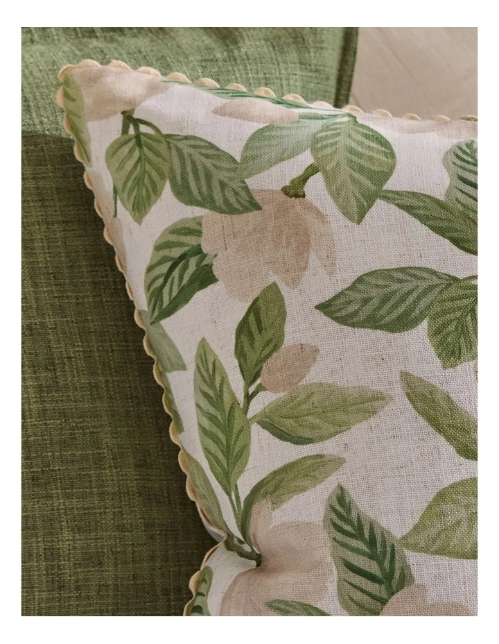 Magnolia Tree Cushion 50cm in Green image 4