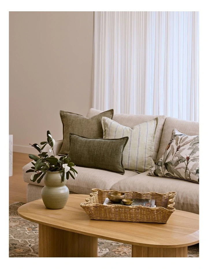 Sylvan Stripe Cushion 50cm in Green image 2