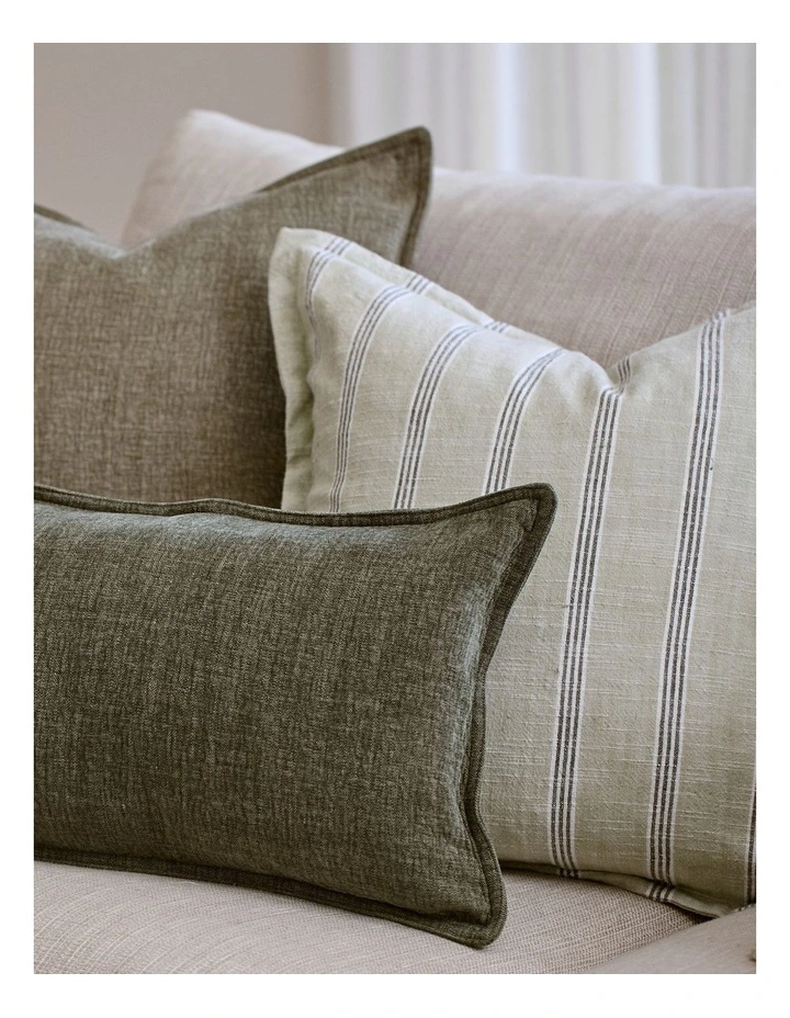 Sylvan Stripe Cushion 50cm in Green image 3