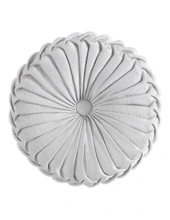 Octavia Round Cushion in Silver