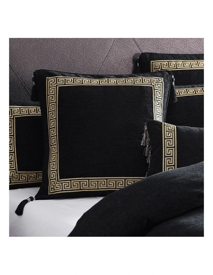 Olympia Quilt Cover Set in Black image 3