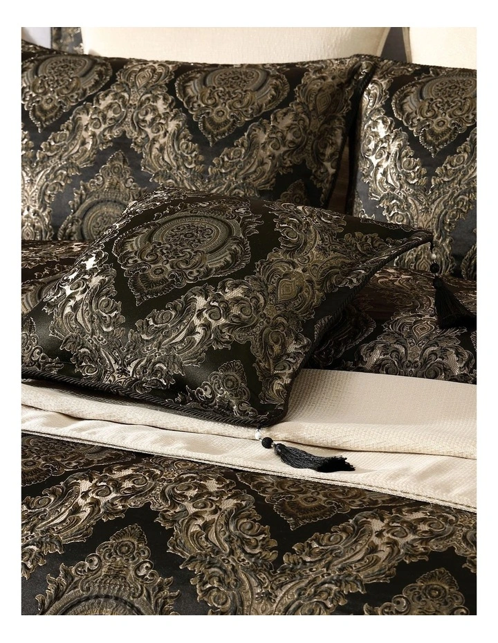 Monarch Quilt Cover Set in Black image 4