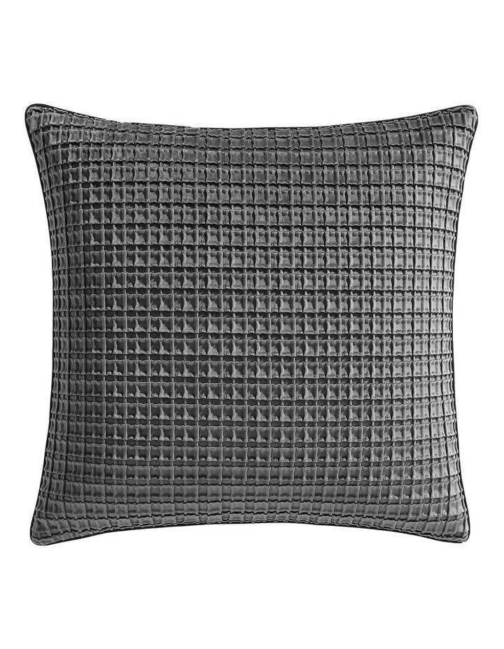 Opulence Pintucked Velvet European Pillowcase in Granite image 1