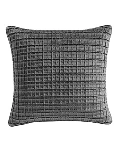 Opulence Pintucked Velvet Sqaure Cushion in Granite