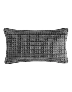 Opulence Pintucked Velvet Breakfast Cushion in Granite