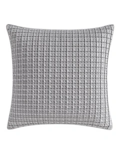 Opulence Pintucked Velvet European Pillowcase in Silver