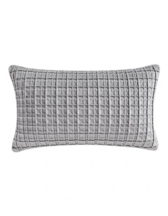 Opulence Pintucked Velvet Breakfast Cushion in Silver