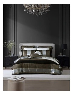 Sovereign Stripe Quilt Cover Set in Bronze