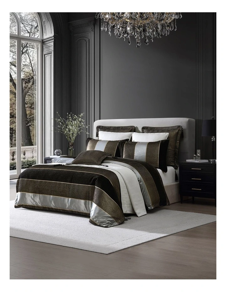 Sovereign Stripe Quilt Cover Set in Bronze image 2