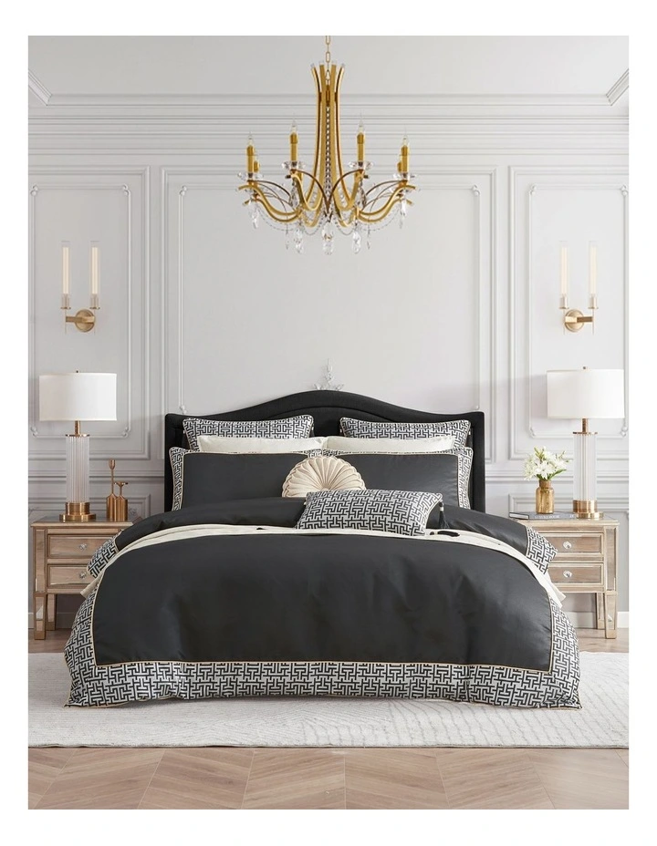 Tywin Quilt Cover Set in Black image 1