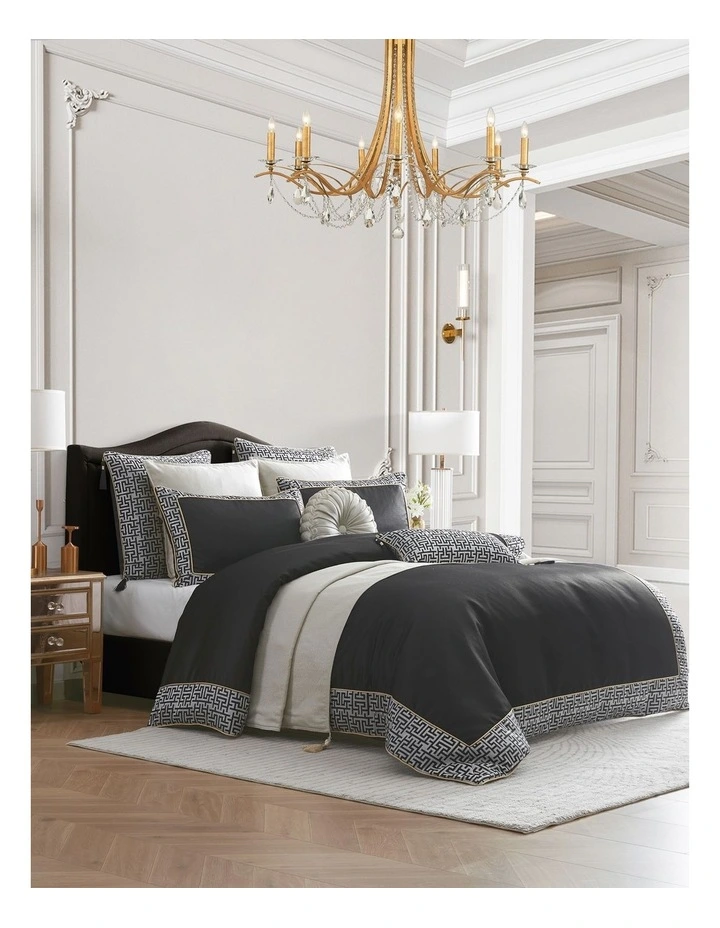 Tywin Quilt Cover Set in Black image 2