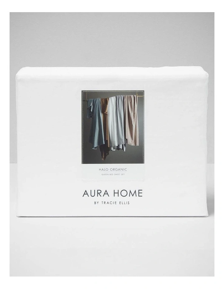 Halo Organic Cotton Sheet Set in White image 4