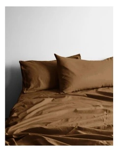 Halo Organic Cotton Sheet Set in Tobacco
