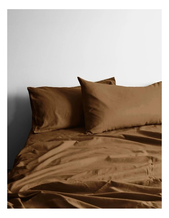Halo Organic Cotton Sheet Set in Tobacco image 1