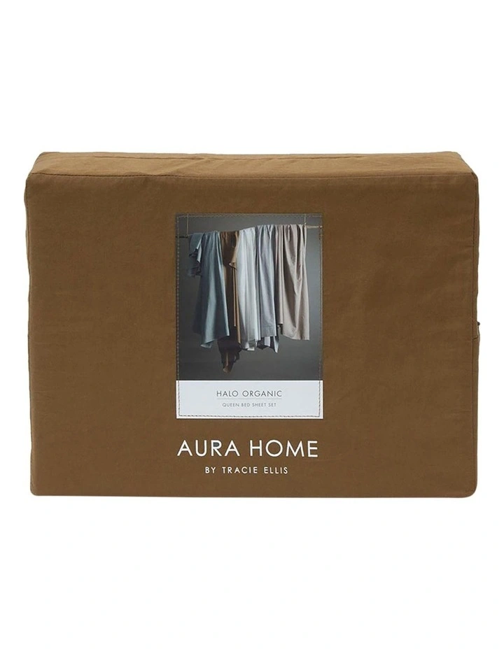 Halo Organic Cotton Sheet Set in Tobacco image 2