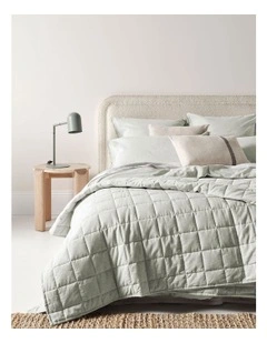 Chambray Coverlet in Mist