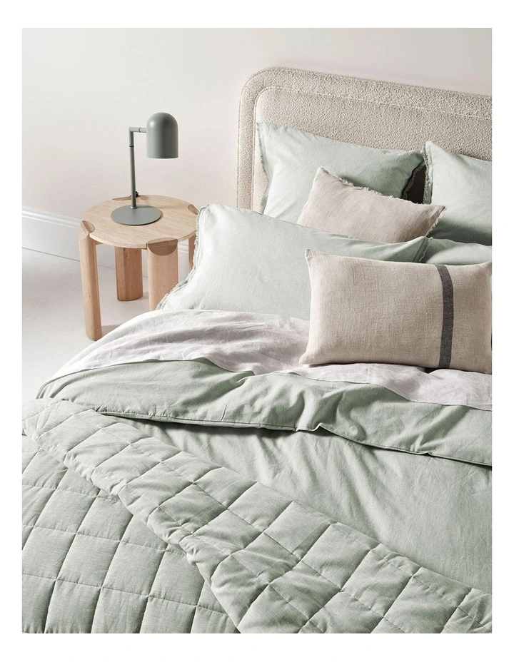 Chambray Coverlet in Mist image 2