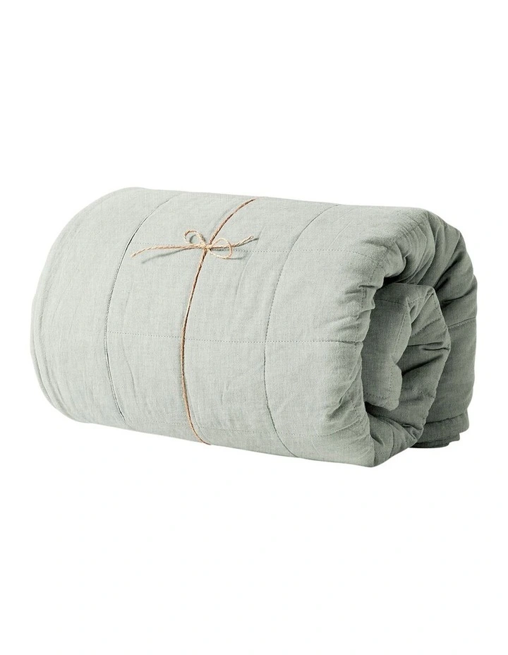 Chambray Coverlet in Mist image 3