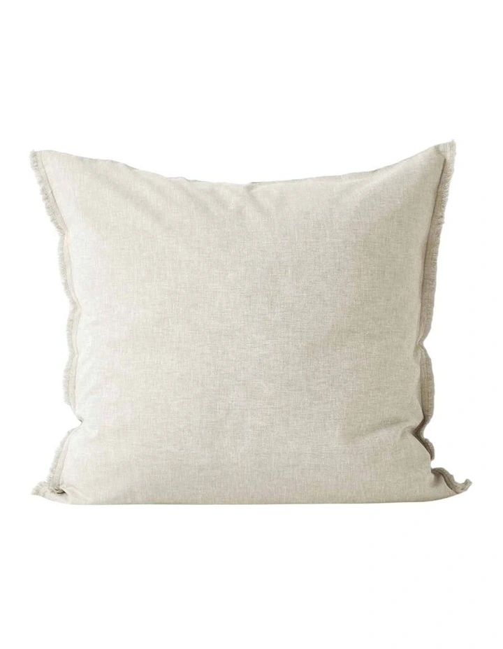 Chambray Fringe Quilt Cover in Natural image 4