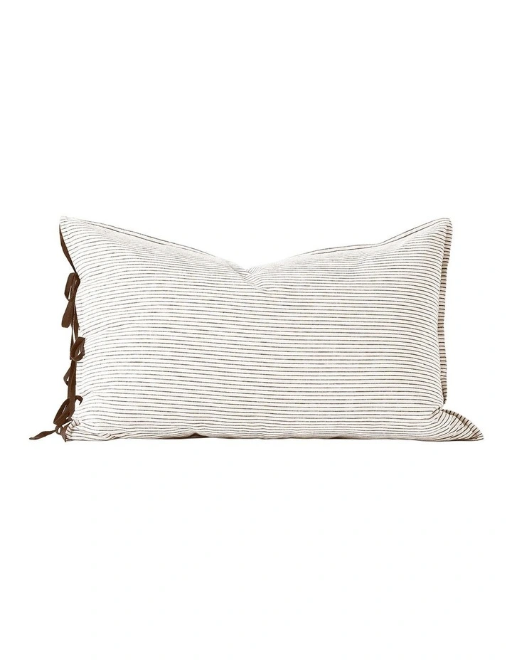 Chambray Mini Stripe Bedlinen Collection in Chocolate image 3