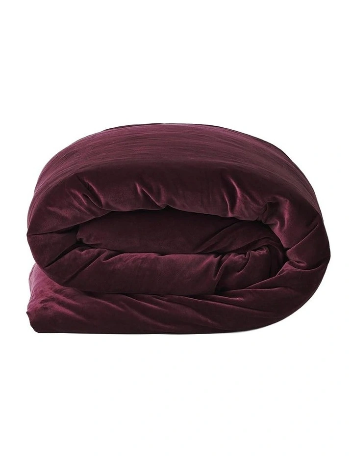 Luxury Velvet Bedlinen Collection in Mulberry image 5