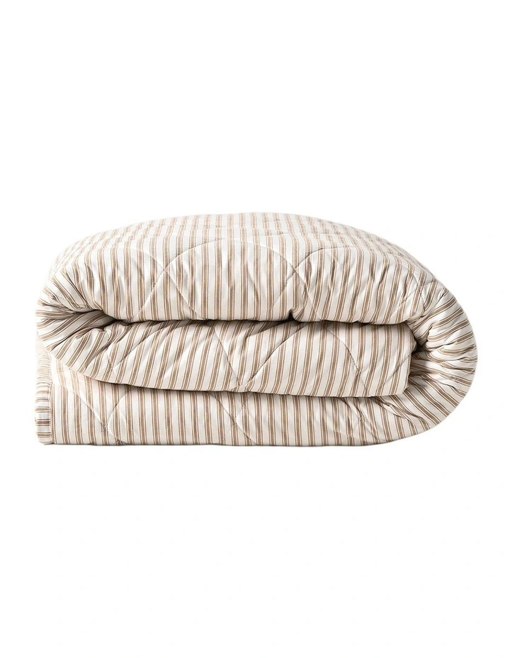 Ticking Stripe Coverlet in Bronze image 4
