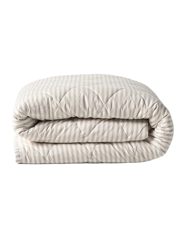 Ticking Stripe Coverlet in Natural image 4