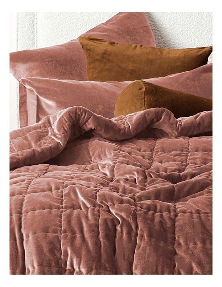 Luxury Velvet Coverlet in Clove image 2
