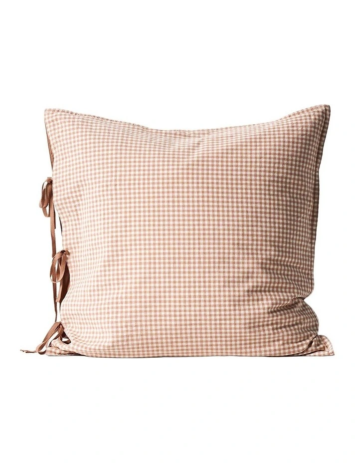 Mini Gingham Bedlinen Collection in Clay image 5