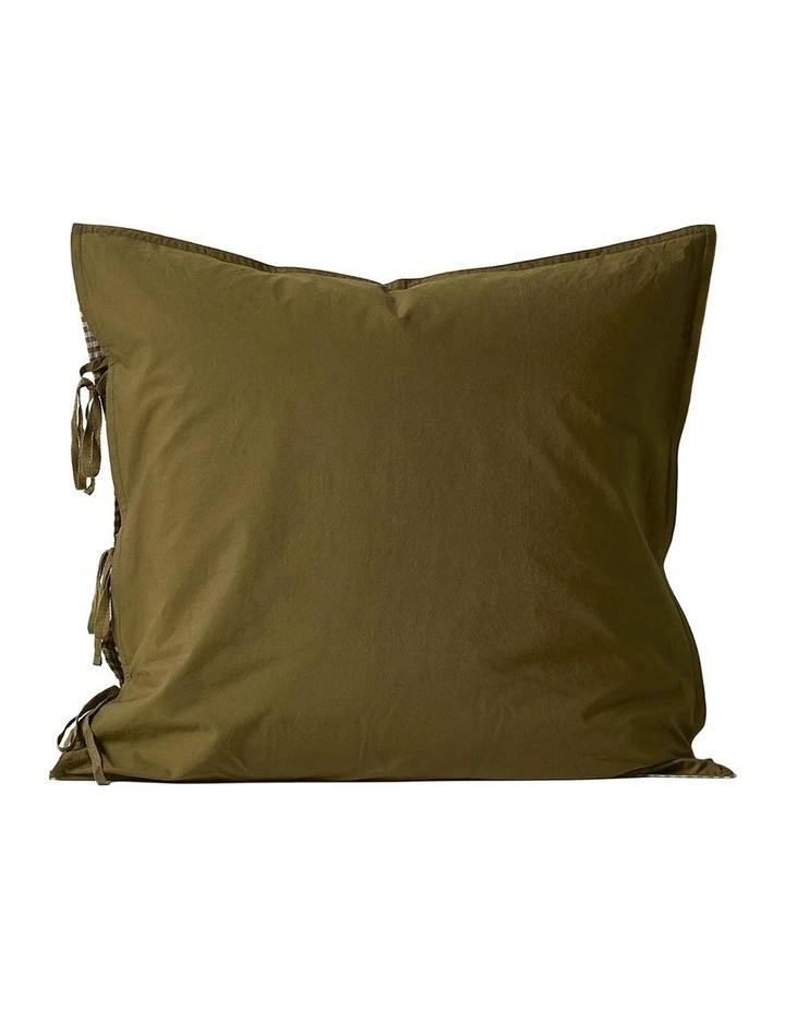 Mini Gingham Bedlinen Collection in Olive image 6