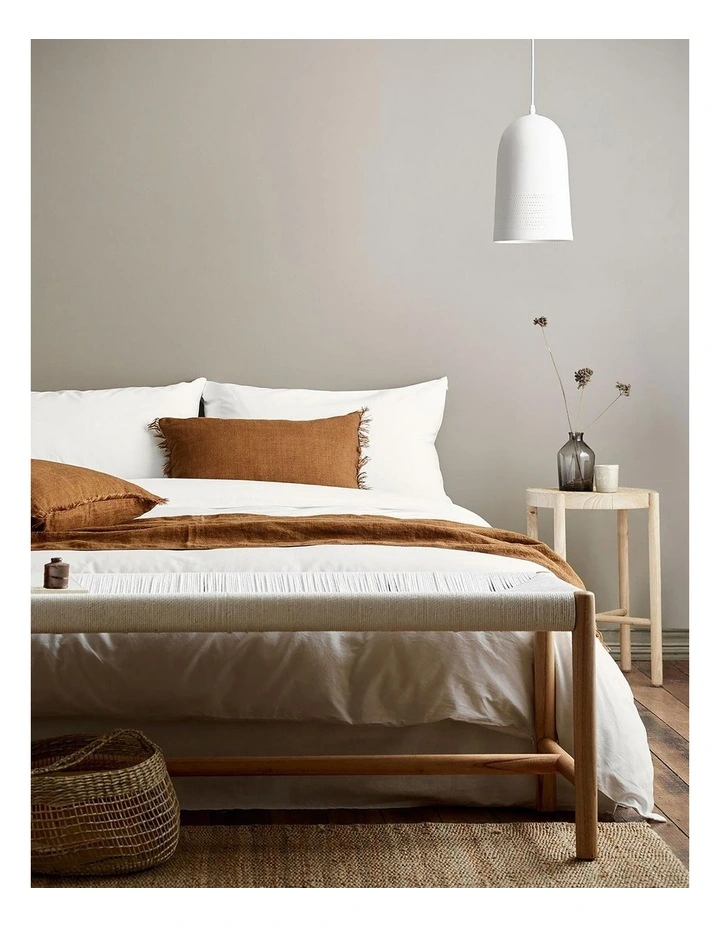 Halo Organic Cotton Bedlinen Collection in White image 6