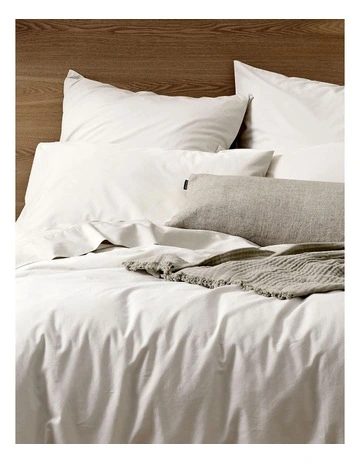 Halo Organic Cotton Bedlinen Collection in White Sand