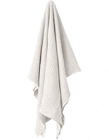 Waffle Throw in White
